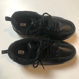 Drew Fusion Black Leather Upper Walking Shoes Mens 9